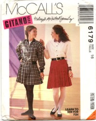 6179 UNLINED ZIPPY JACKET, LOOSE SHIRT, PLEAT SKIRT PATTERN 14